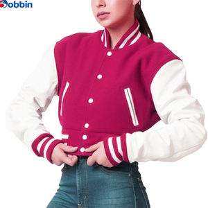 BOBBIN INDUSTRIES Meilleure variété de vestes universitaires courtes pour femmes, élégantes, à manches longues, décontractées, tendance, couleur personnalisée - Product Image 1