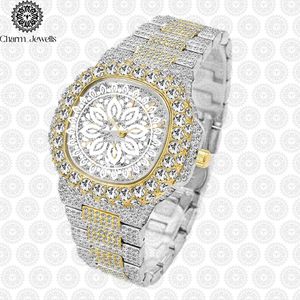 Charm_Jewells Luxury Women's Square <b>Diamond</b> <b>Watch</b> 38mm Analog Quartz Sapphire Crystal Stainless Steel Folding Clasp - Product Image 3