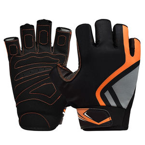 Guantes de Gimnasio Unisex 2025, Logotipo Personalizado OEM, Cuero Sintético Antideslizante, Media Palma, Cierre con Cordones, Equipo de Fitness - Product Image 5