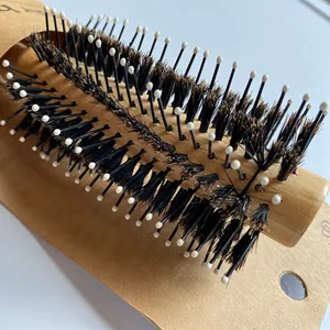 Fabrik preis Umwelt freundliche Bambus paddel Schwein Borsten bürste Kopfhaut massage Haar bürste Trendy Detangle Brush für Haare