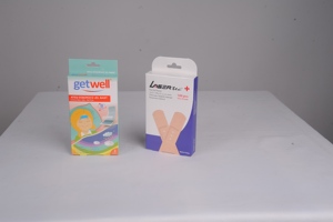 Boîtes d'emballage pour pansements de premiers soins en papier d'art écologique imprimées en offset personnalisées avec revêtement UV et laminage mat - Product Image 5