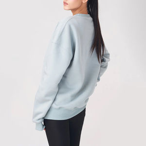 Sudadera Holgada Informal de Invierno para Mujer, Ecológica, Personalizada, con Bordado Frontal, Cuello Redondo, 100% Algodón Felpa, Calidad Económica - Product Image 6