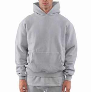 Sweat-shirts pour hommes pas chers, 100% coton molletonné, uni, teint, chaud, avec poche, pour un usage quotidien, disponible en plusieurs couleurs - Product Image 3