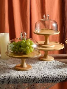 Support de gâteau en bois décoratif de table fini idéal pour l'utilisation de service de gâteau de mariage et d'événement - Product Image 2