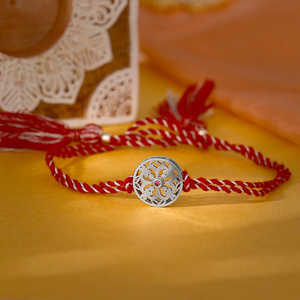 จี้แฟชั่น & เสน่ห์ของดอกไม้ทรงกลมสีเงินออกซิไดซ์ - Product Image 3