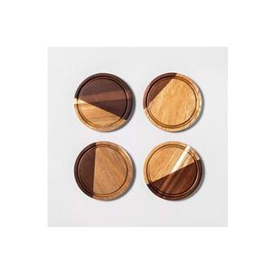 Posavasos de madera de pino de lujo con textura natural para hotel a bajo costo posavasos de mesa redonda único para fabricación en India - Product Image 4