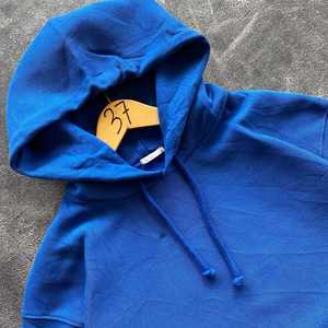 350Gsm Haute Qualité Bleu Royal Plain Heavyweight Oversized Hoodie 80% coton 20% polyester Logo Personnalisé Plus La Taille Hommes Hoodies - Product Image 6