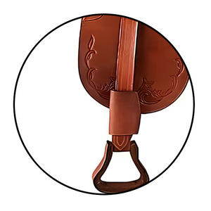Selle de stock en cuir véritable de qualité supérieure faite à la main légère et flexible avec support pour une conduite confortable toute la journée - Product Image 4