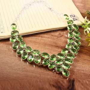 Collar de Plata de Ley con Cuarzo Peridoto, Joyería de Piedras Preciosas Hecha a Mano para Mujer, Regalo de Lujo, Proveedor Mayorista - Product Image 6