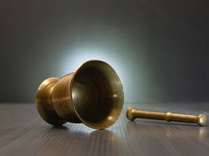 Mortier et pilon fantaisie en laiton Vintage pour la maison restaurant accessoires de cuisine herbe et épices outils granit médecine broyeur masher - Product Image 2