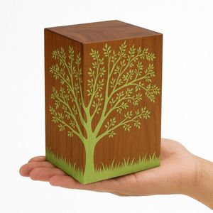 Classic Wooden Cremation Urn Human | High Finish | Wholesale Manufacturer - Product Image 1