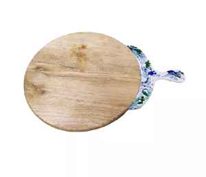 Blocs à découper en bois de manguier indien artisanal avec logo personnalisé, design en bois de résine, pour usage domestique, ustensiles de cuisine, planche de service - Product Image 4