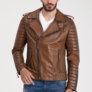 Men Motorcycle Genuine <b>Leather</b> Jacket Heavy Duty Cowhide <b>Leather</b> Waterproof Front Protective Riding <b>Coat</b> Wholesale Custom - Product Image 1