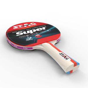 Raquette de tennis de table Stag Iconic Super Professional, en bois et caoutchouc, avec picots longs, en fibre de carbone, super raquettes de tennis de table - Product Image 4