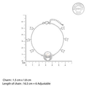 Pulsera Silver Pearl Whisper Colección de pulseras y brazaletes de perlas elegantes - Product Image 4