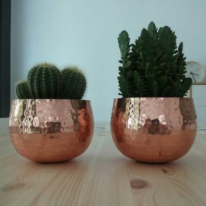 Handmade <b>Tall</b> Cylinder Metal Planter <b>Pot</b> for Corners Coastal Design Style - Product Image 5