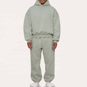 Fabricantes al por mayor French Terry Hoodies algodón grueso peso pesado personalizado hombres sudaderas con capucha conjunto - Product Image 2