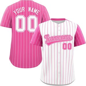 Maillot de baseball personnalisé pour adulte, chemise de softball avec boutons, broderie en twill sublimé, nom et numéro de l'équipe, maille respirante, grandes tailles - Product Image 3