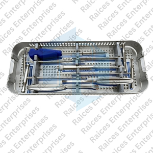 Kit completo de instrumentos de fijación y descompresión espinal con caja de esterilización de aluminio CE ISO aprobado CE ISO certificado - Product Image 5