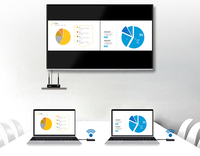 Meilleure solution de collaboration de présentation en salle de conférence sans fil 4K 60Hz UHD avec prise en charge Airplay/Miracast
