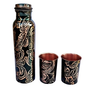 Botellas de agua de cobre modernas de precios bajos en botellas de metal de 1000 ML para deportes y regalos Botella y vasos 1000 ml - Product Image 4