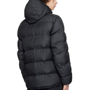 Veste matelassée élégante pour homme avec logo personnalisé, col montant, coupe-vent, respirante, en toile, fermeture éclair, tricotée, grande taille, pour l'hiver - Product Image 2