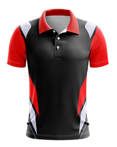 Camiseta de manga corta informal para hombre, camisetas de polo, patrón sólido, sublimación personalizada, camisa deportiva para exteriores, hecha de poliéster - Product Image 1