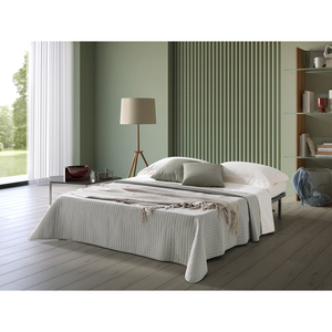 Evergreenweb Modern Steel Frame 2-Seater <b>Sleeper</b> <b>Sofa</b> <b>Bed</b> Italy Made Armless Removable Cover Dining Compatible Living Room - Product Image 5