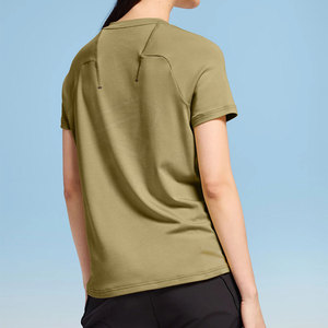 Wholesale Women Summer T-Shirt Gym Wear Running Regular Fit Casual Breathable Quick Dry Eco-Friendly T-Shirt - Product Image 4