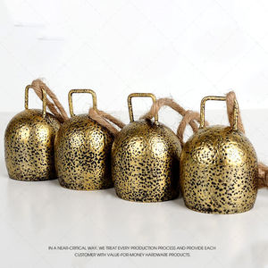 Offre Spéciale 4 pièces rustique <span class=keywords><strong>Vintage</strong></span> porte cloche avec corde suspendue Style moderne Antique pour arbre de noël décor jardins vent carillon cloches - Product Image 5