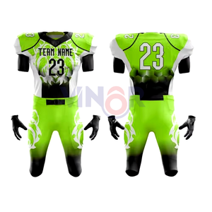 Uniforme de football américain de haute qualité 100% polyester à manches courtes, service OEM personnalisé pour équipe et club, adulte - Product Image 1