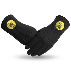 Guantes masónicos de algodón blanco al por mayor baratos recién llegados con tres líneas y logotipo personalizado y color de buena calidad - Product Image 3