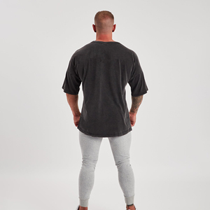 La mejor Fabricación de camisetas de microfibra para hombre 100% algodón lavado ácido manga corta Ajuste de gran tamaño al mejor precio Ringer - Product Image 6