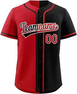 Camiseta de béisbol personalizada OEM directa de fábrica para hombres y jóvenes Tela transpirable con opciones de impresión de equipo completo Ropa de Softbol - Product Image 1