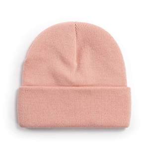 Gorro cálido de invierno para adultos, gorro de punto liso suave con estampado de logotipo personalizado con puños doblados, colores sólidos - Product Image 5