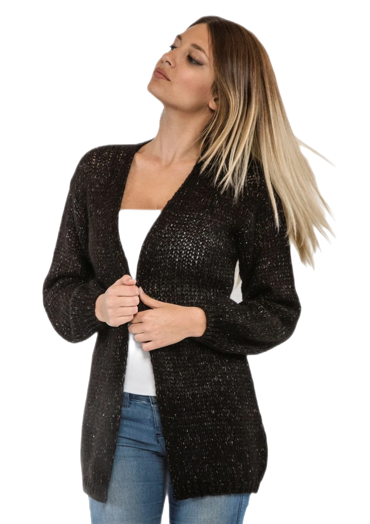 สีดำกับสีเงิน Lurex