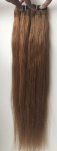 Extensiones de cabello humano indio Virgen sin procesar, n. ° 27, con cutícula, línea recta - Product Image 2
