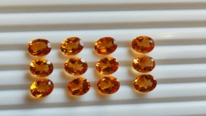 VVS ที่ดีมากสีทอง \ สีเหลืองซิทรินรูปไข่อัญมณีหลวม7x9มม. รูปทรงรีเหลี่ยมเพชรพลอย Citrine - Product Image 3