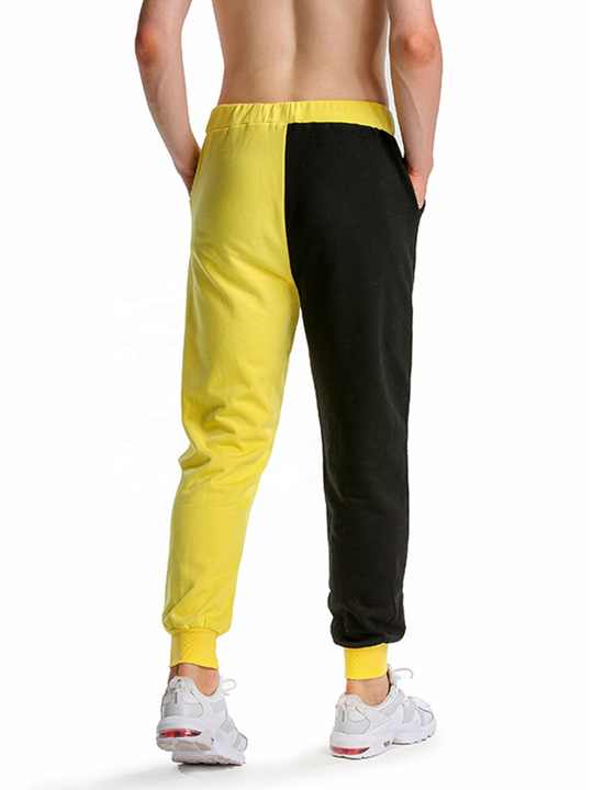 Men's High-Waist Baggy Tra Fce Joggers Custom Printed Cotton Oversized Sweatpants with Embroidery Distressed Wash Loose Fit"