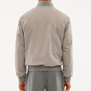 Blouson Bomber Léger en Polyester pour Hommes, Logo Personnalisé OEM, Col Montant, Blouson d'Hiver avec Fermeture Éclair - Product Image 3