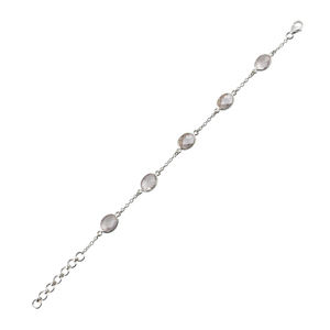 Simple Trendy 925 Sterling <b>Silver</b> Natural Aqua Chalcedony Gemstone <b>Bangles</b> <b>Silver</b> Plated Jewelry <b>for</b> Parties or Gifts - Product Image 4