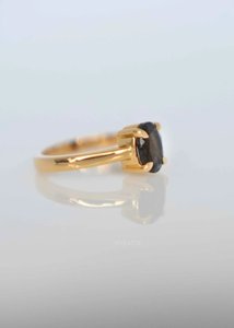 Anillo de Plata de Ley 925 con Baño de Oro y Labradorita Natural de Corte Ovalado, Nuevo Diseño para Mujeres y Niñas, Ideal para Bodas y Fiestas - Product Image 3