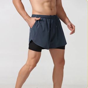 Shorts de gymnastique pour hommes Pantalons courts d'entraînement à double pont Pantalons de jogging de sport Pantalons de course à pied pour hommes - Product Image 3
