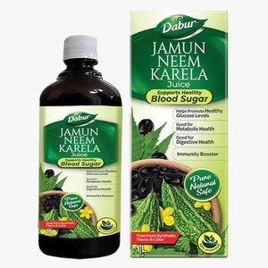Jugo de Dabur Jamun Neem Karela, Tónico Herbal Ayurvédico para Desintoxicación, Apoyo Digestivo y Cuidado de Bienestar Natural - Product Image 1