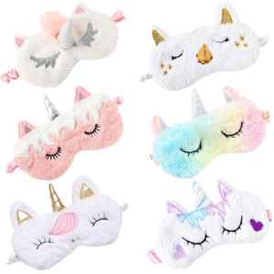 ALLCH Cute Unicorn Plush Fabric Eye Masks personalizado al por mayor accesorios <span class=keywords><strong>para</strong></span> <span class=keywords><strong>dormir</strong></span> niñas Popular Sweet Style Eye Masks Accesorios - Product Image 2