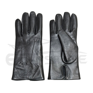 Gants en cuir noir pour femmes, en peau de mouton véritable, luxe, mode d'hiver, ajustement confortable, vente en gros, gants de cérémonie haut de gamme pour femmes - Product Image 1