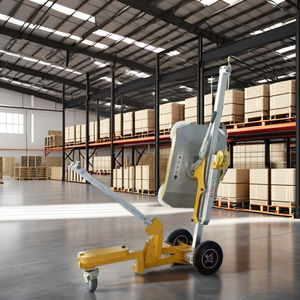 Chariot de levage de panneaux de verre à rotation manuelle certifié CE, capacité 200 kg, aspiration 2500 N, 2000 mm, trois roues, 4 ventouses - Product Image 1