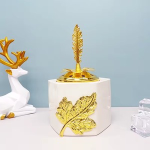 Brûleur d'encens en céramique et métal tendance, fait main, écologique, design fantastique, qualité luxueuse, cadeaux de déménagement - Product Image 6