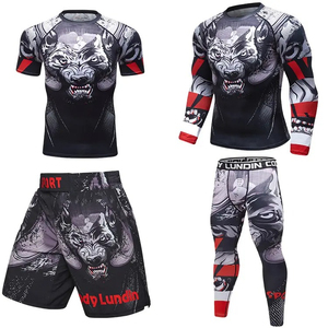 MOVATEXTILE Full Sublimation Men's Rash Guard Set para hombres en la mejor calidad Hecho en Pakistán para hombres - Product Image 3
