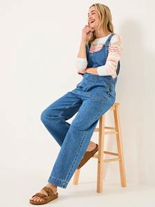 OEM ODM Unisex High Waist Light Blue Denim Jumpsuit Casual Loose <b>Overall</b> Embroidered Logo Cute Cargo Plant Style - Product Image 3